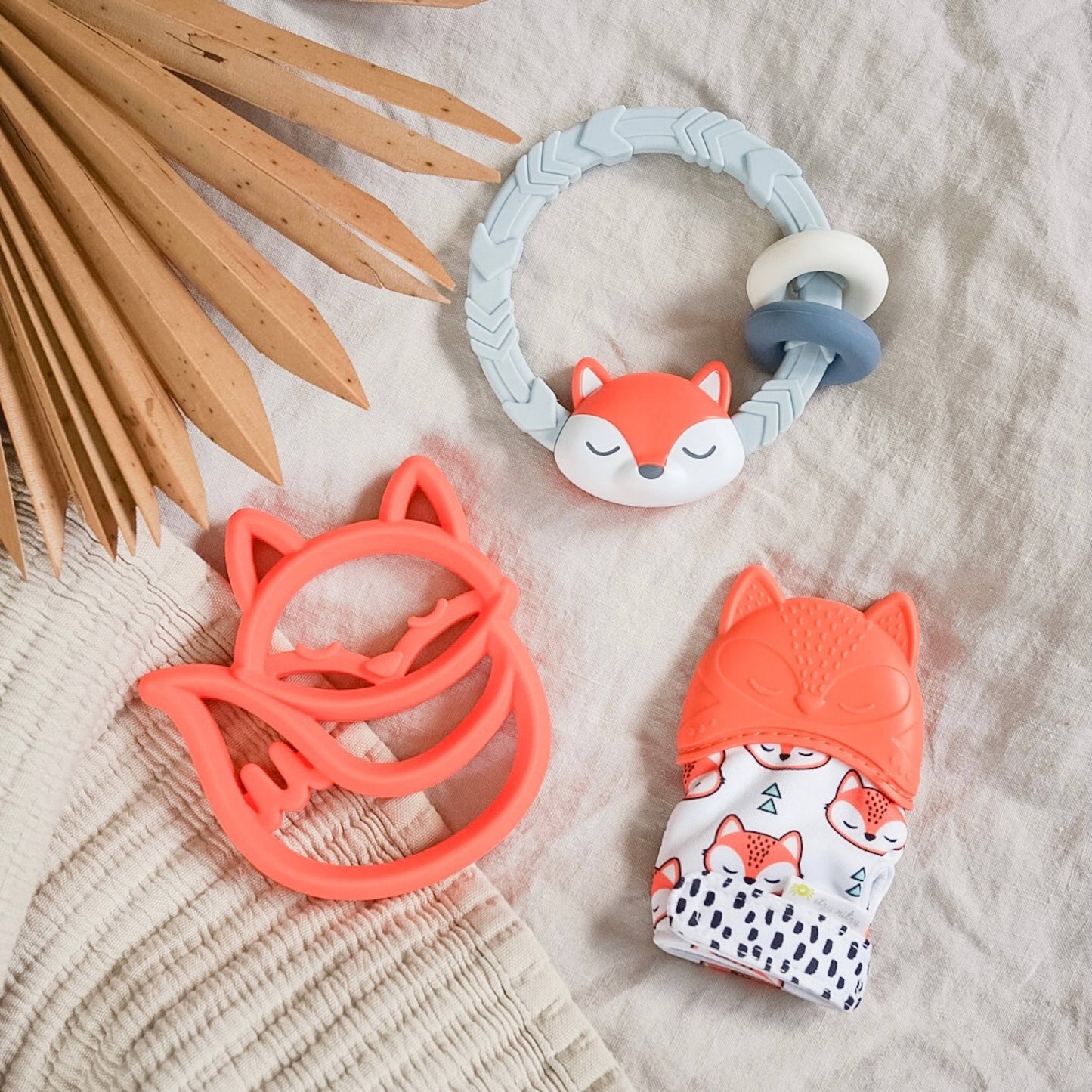 Itzy Ritzy - Ritzy Rattle™ Silicone Teether Rattles: Fox