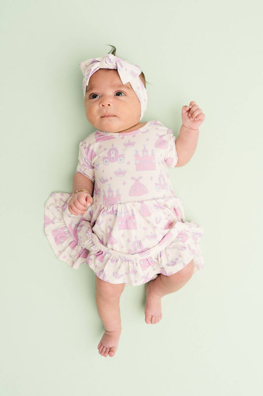 Little One Shop - Dreamy Fairytale Short Sleeve Bodysuit Bamboo Dress