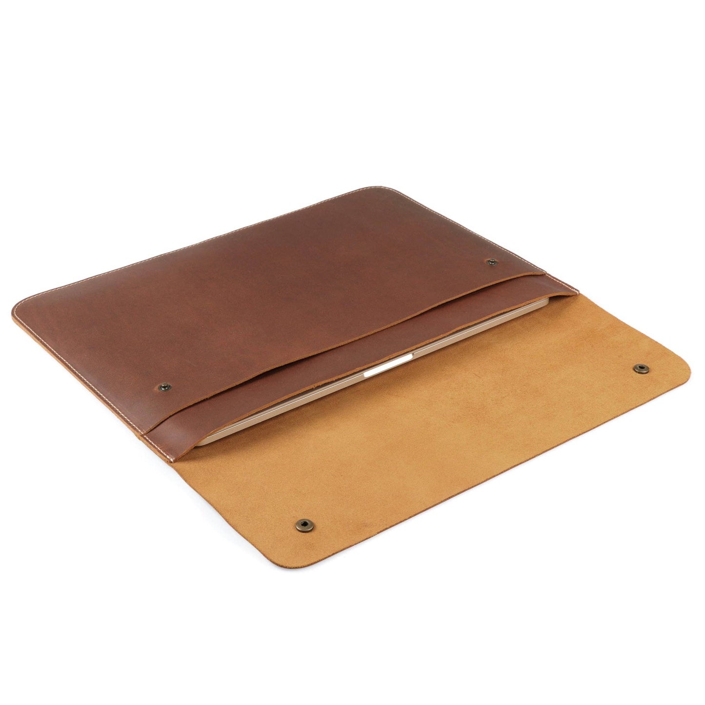 Londo - MegaGear Fine Leather and Sleeve Bag for MacBook Pro, MacBoo: Camel / 14 inch