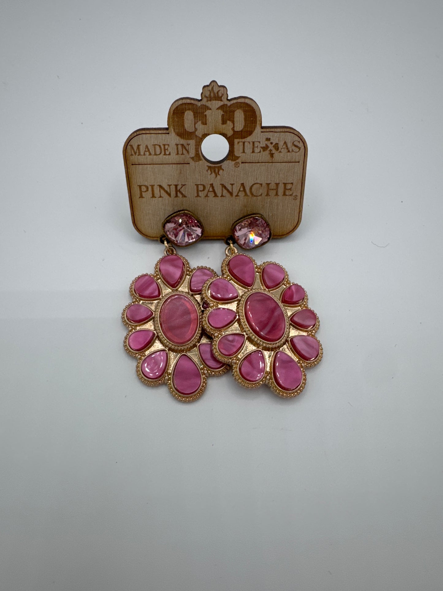 Pink Pearlized Fancy Oval Earring