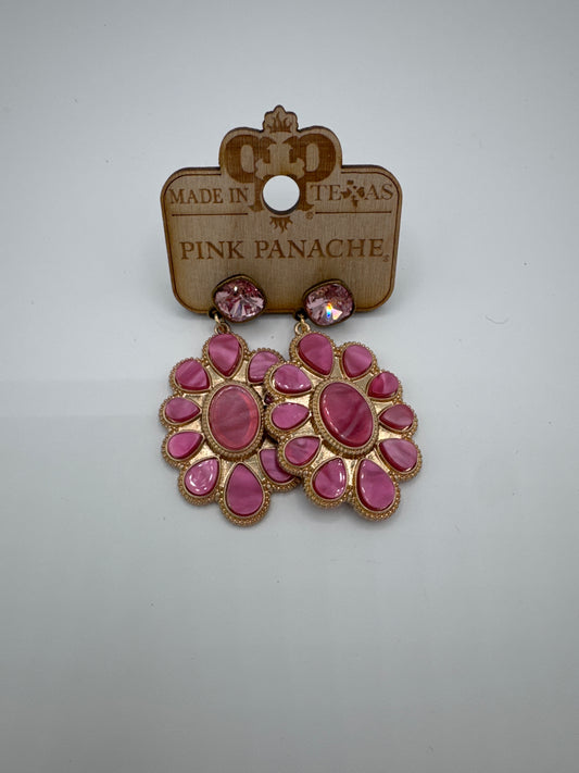 Pink Pearlized Fancy Oval Earring
