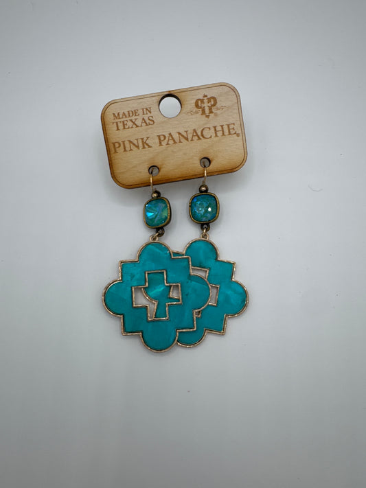 Bright color, clover, shape, earring, Austrian crystal