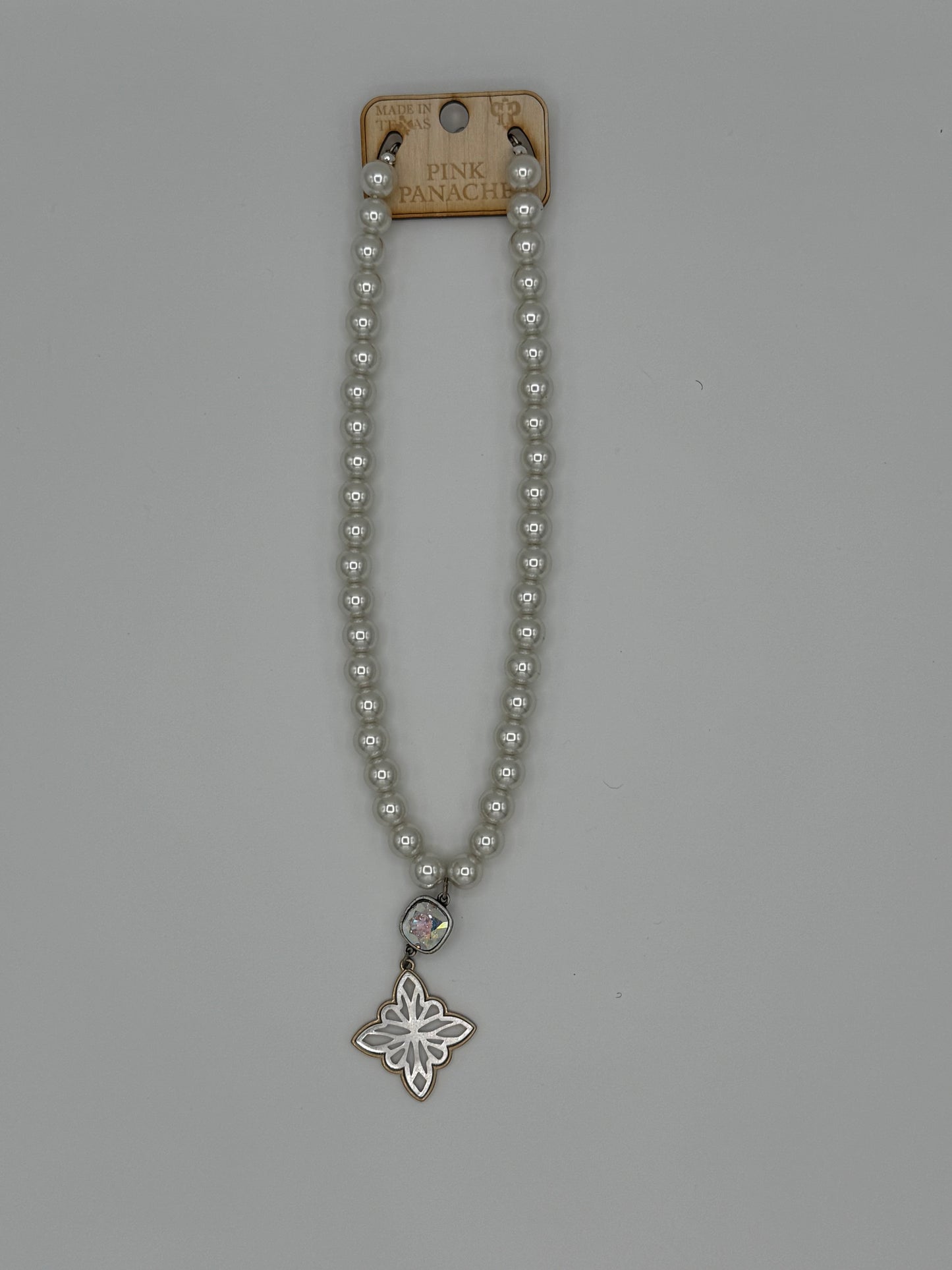 Silver Bead Star Pendant Necklace