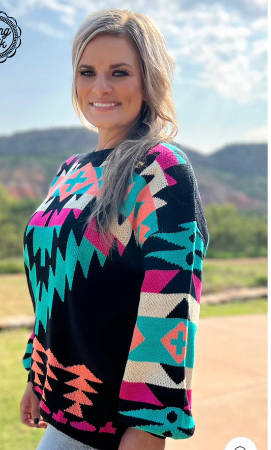 Western Lights Knit Sweater