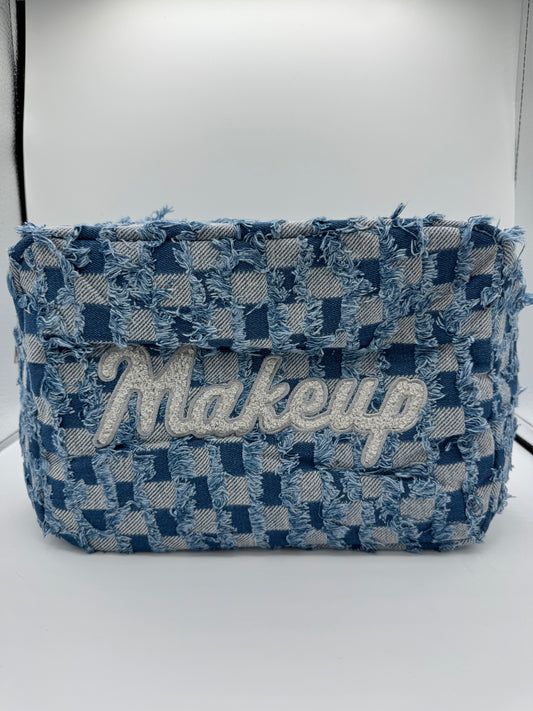 Denim Makeup Travel Bag