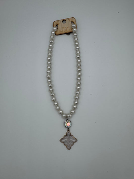 Silver Bead Star Pendant Necklace