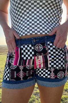 PATCHED UP SHORTS - CHECKED