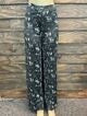 Black Western Desert Printed Pants