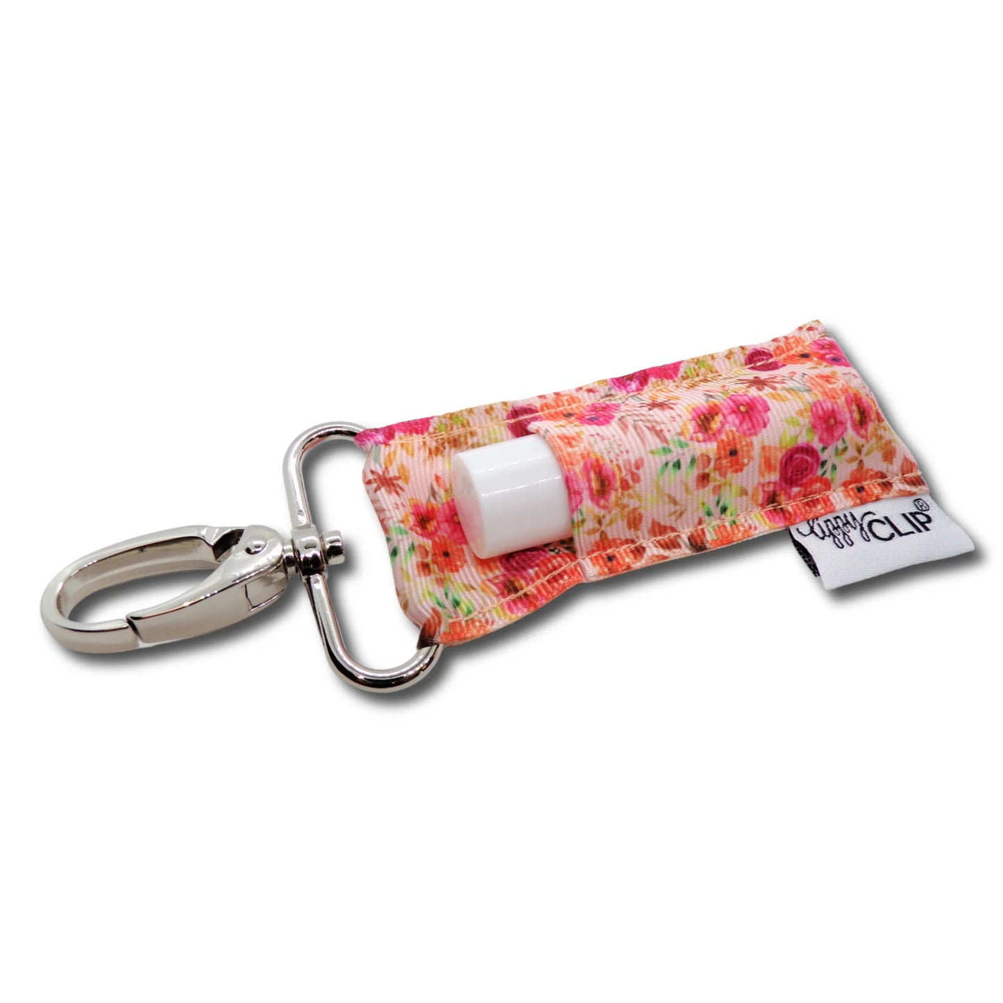 Peach Fall Floral LippyClip Lip Balm Holder