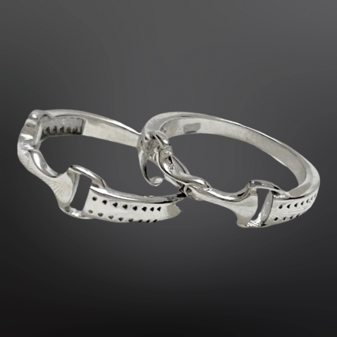 Equipage - Equestrian Horse Snaffle Bit Sterling Silver Ring: 7