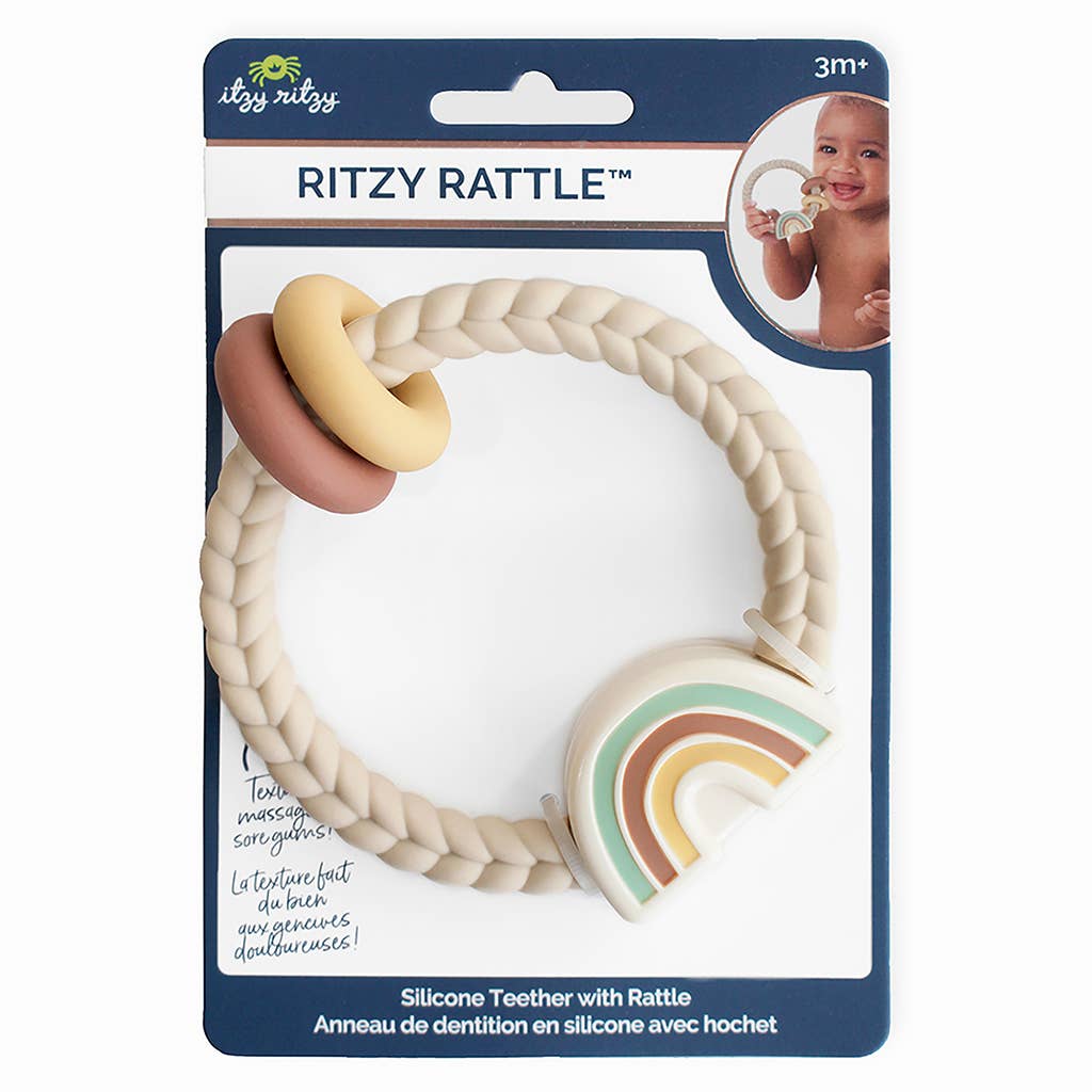 Itzy Ritzy - Ritzy Rattle™ Silicone Teether Rattles: Rainbow