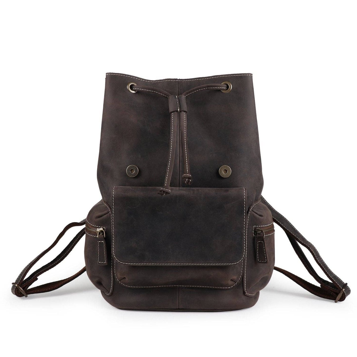 Londo - MegaGear Valley Handcrafted Top Grain Leather Backpack: Camel