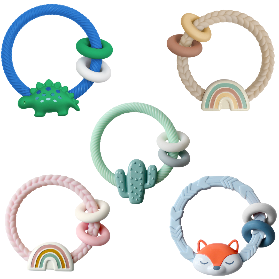 Itzy Ritzy - Ritzy Rattle™ Silicone Teether Rattles: Rainbow