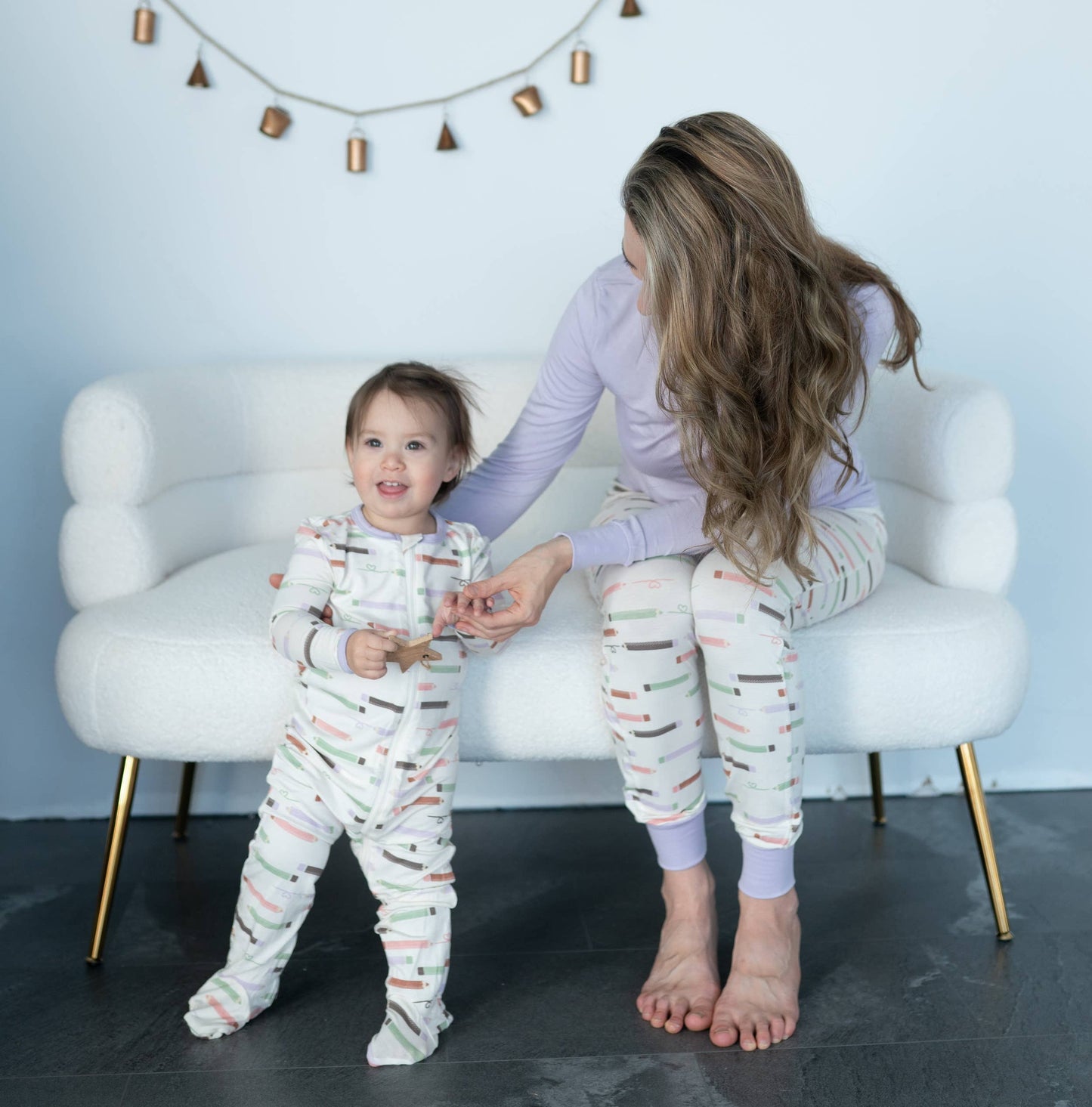 Women's Bamboo Long Sleeve Fitted Pajama Set: XL / Prairie/Sleepy Sloth Print