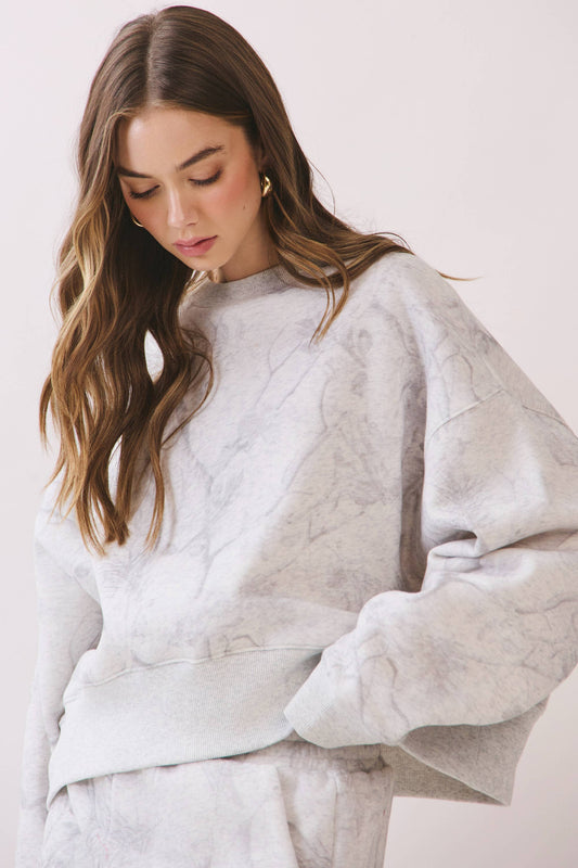 Camouflage Print Dropped Shoulders Sweatshirt