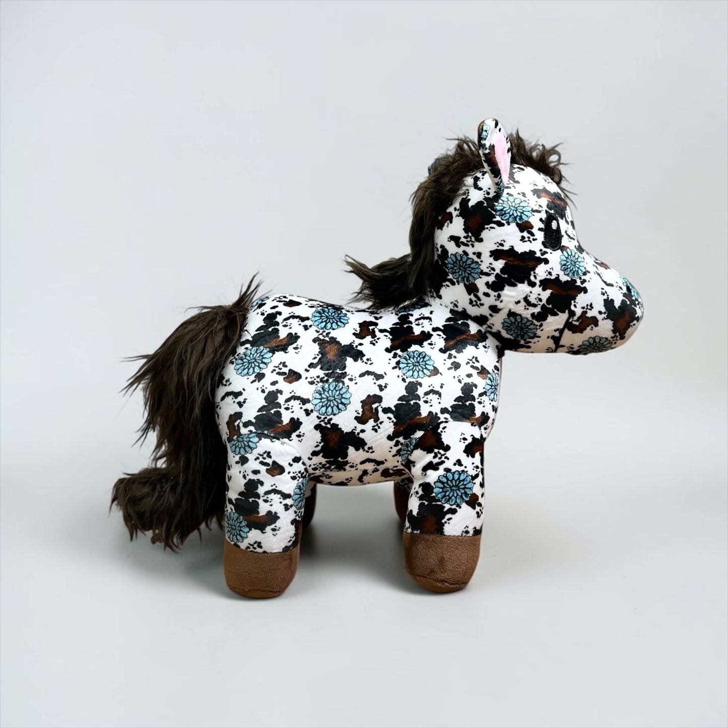 Western Linens - Turquoise Concho Cowprint horse - medium farm pal 