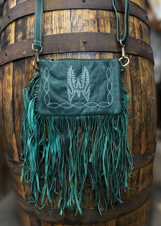Western Linens - Beck Vintage Leather Mini Crossbody