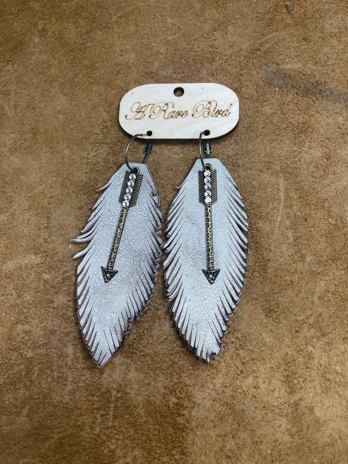 A Rare Bird Shop - "Follow Your Arrow" Dirty White Earrings