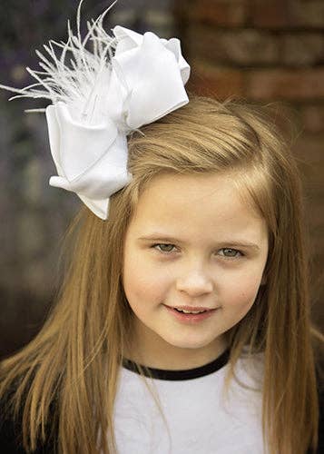 The Hair Bow Company - Texas Size Ostrich Puff Looped Knot Hair Bow: Black