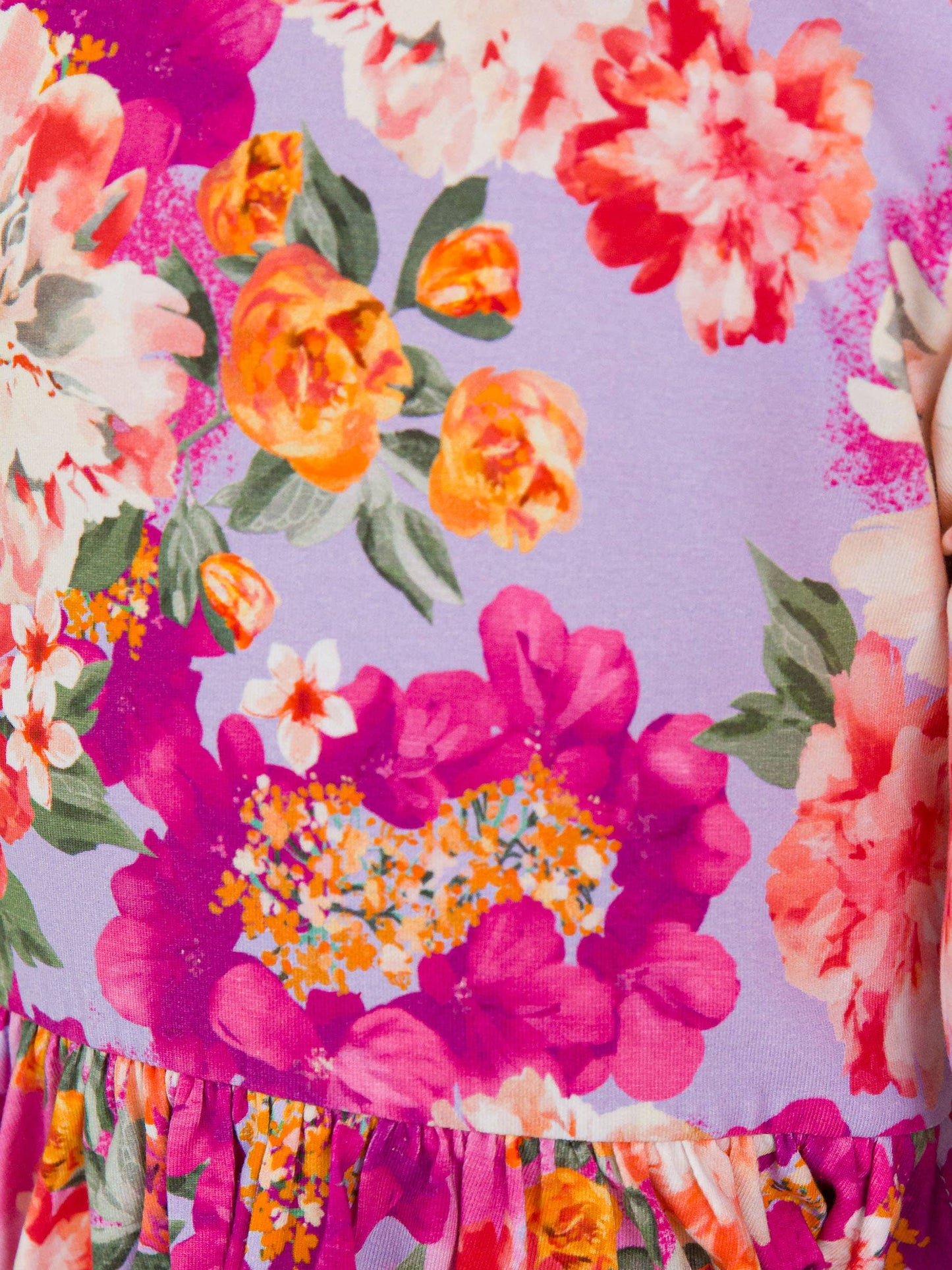 RuffleButts + RuggedButts - Girls Lavender Valley Knit Long Sleeve Twirl Dress