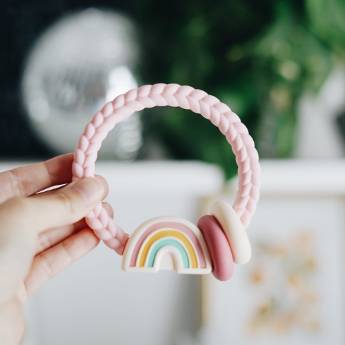 Itzy Ritzy - Ritzy Rattle™ Silicone Teether Rattles: Rainbow