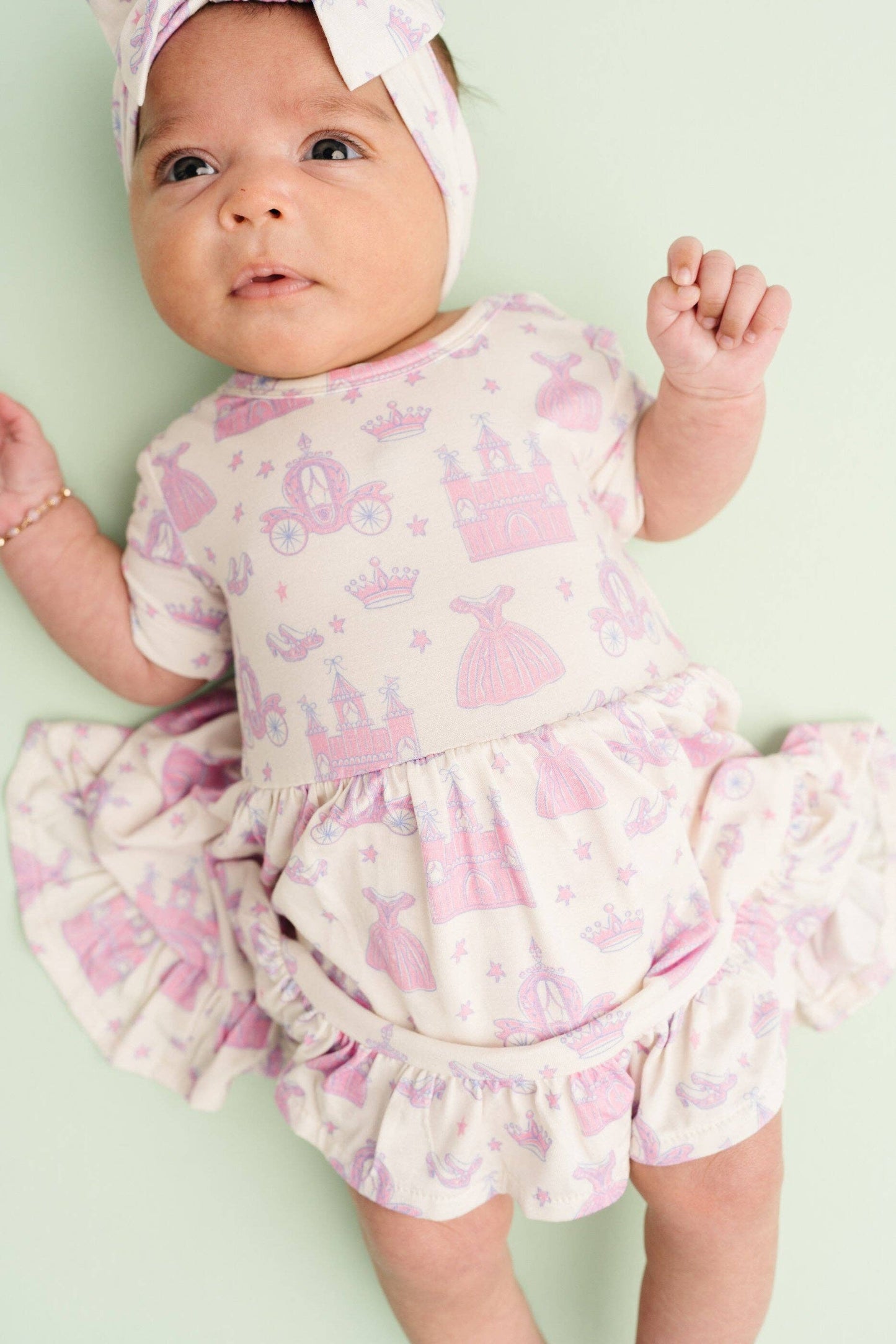 Little One Shop - Dreamy Fairytale Short Sleeve Bodysuit Bamboo Dress