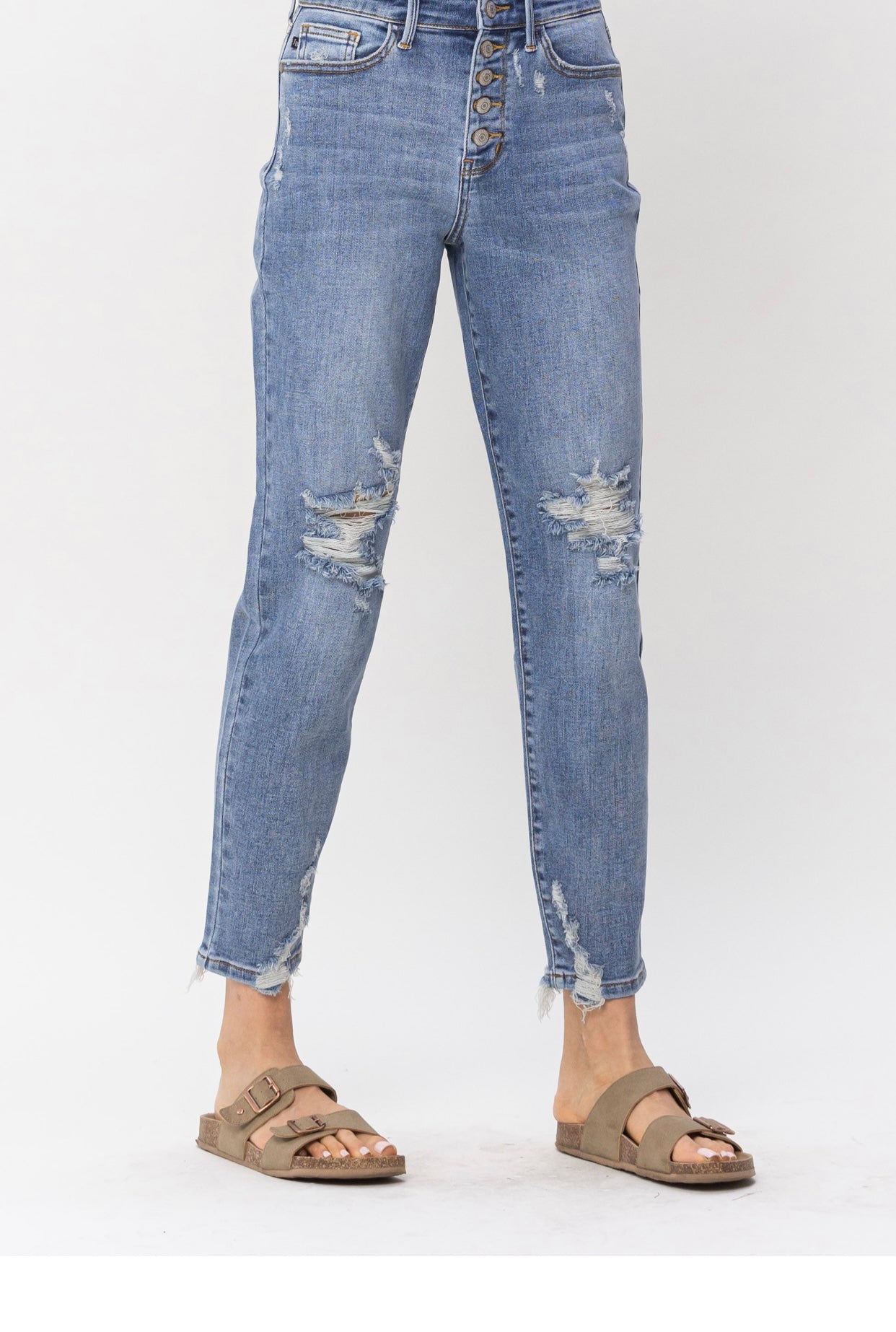 HW Judy Blue Button Fly Jeans