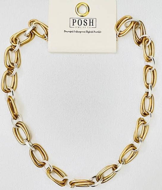 Posh Jewelry Co - * 2-tone 16" Chain Necklace