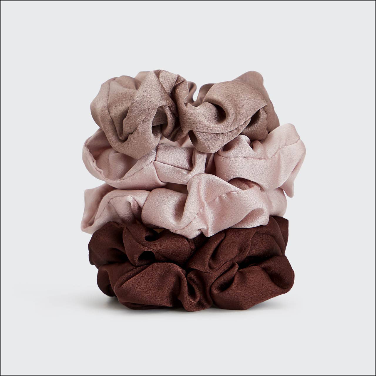 KITSCH - Satin Sleep Scrunchies 5pc- Cameo