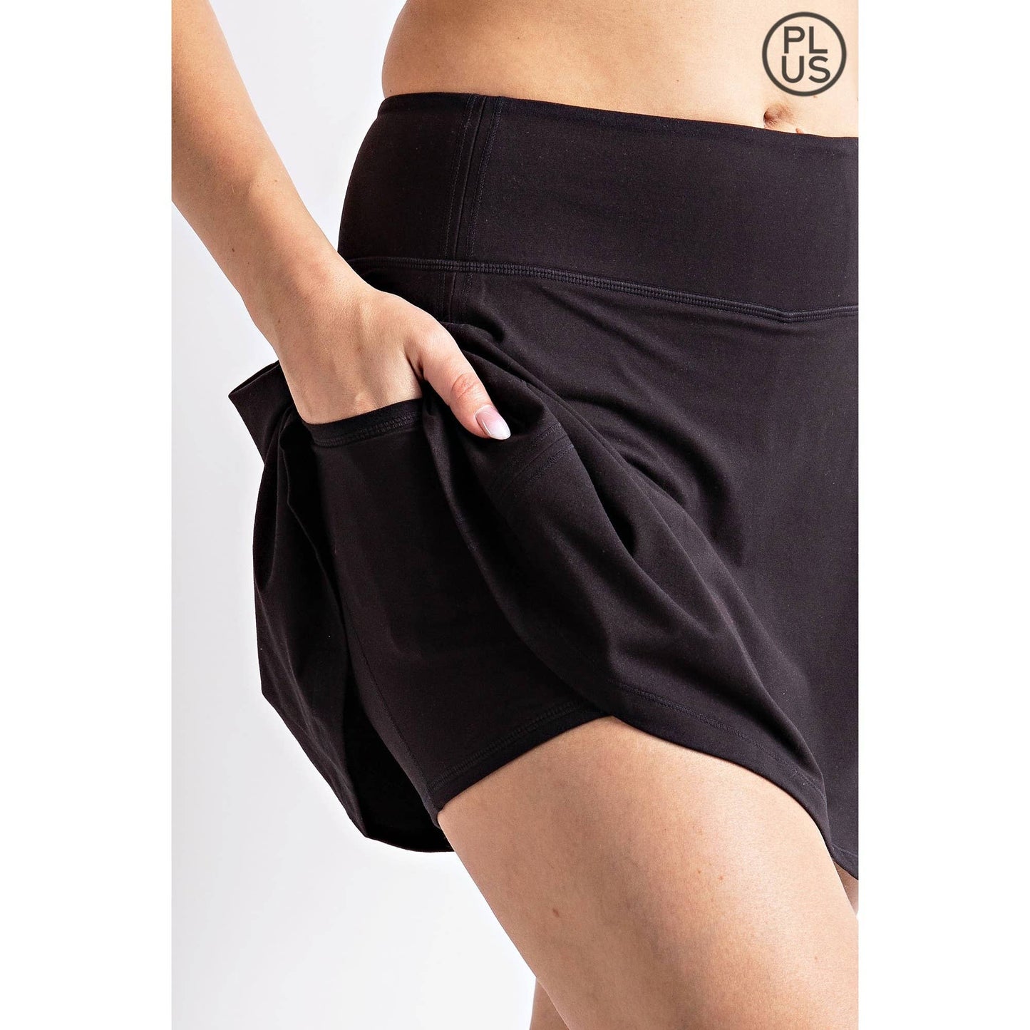 Rae Mode - PLUS SIZE BACK PLEAT SKORT