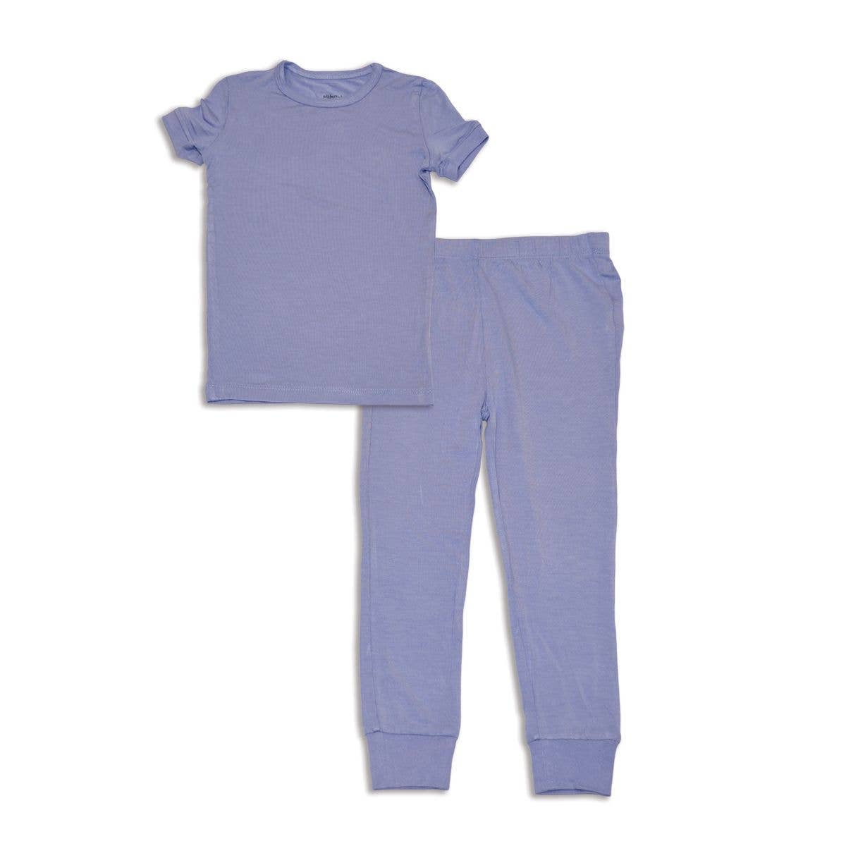 Bamboo Short Sleeve Pajama Set (solid color): Easter Egg / 12-18M