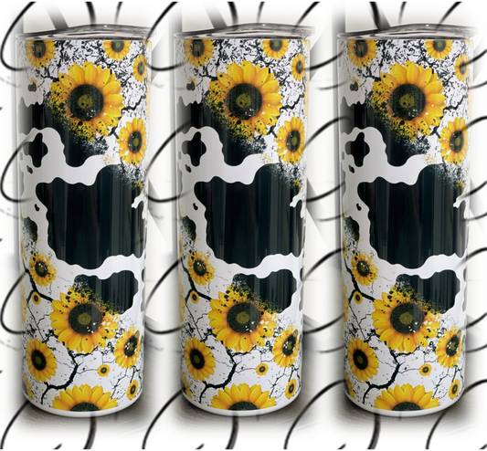 CMD Wholesale - Sunflower Cow 20oz Skinny Tumbler