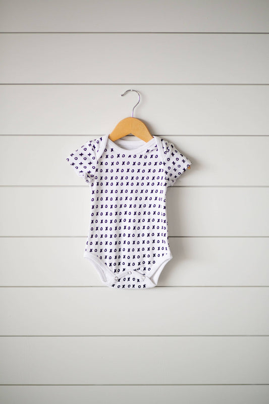 Modern Burlap - Organic Short Sleeve Bodysuit | Solids & Prints