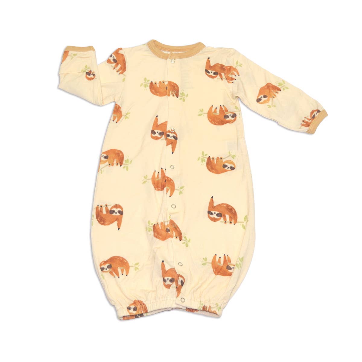 Bamboo Converter Gown: NB-3M / Sleepy Sloth Print