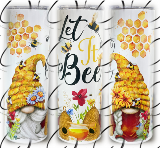 CMD Wholesale - Let It Bee Gnomes 20oz Skinny Tumbler