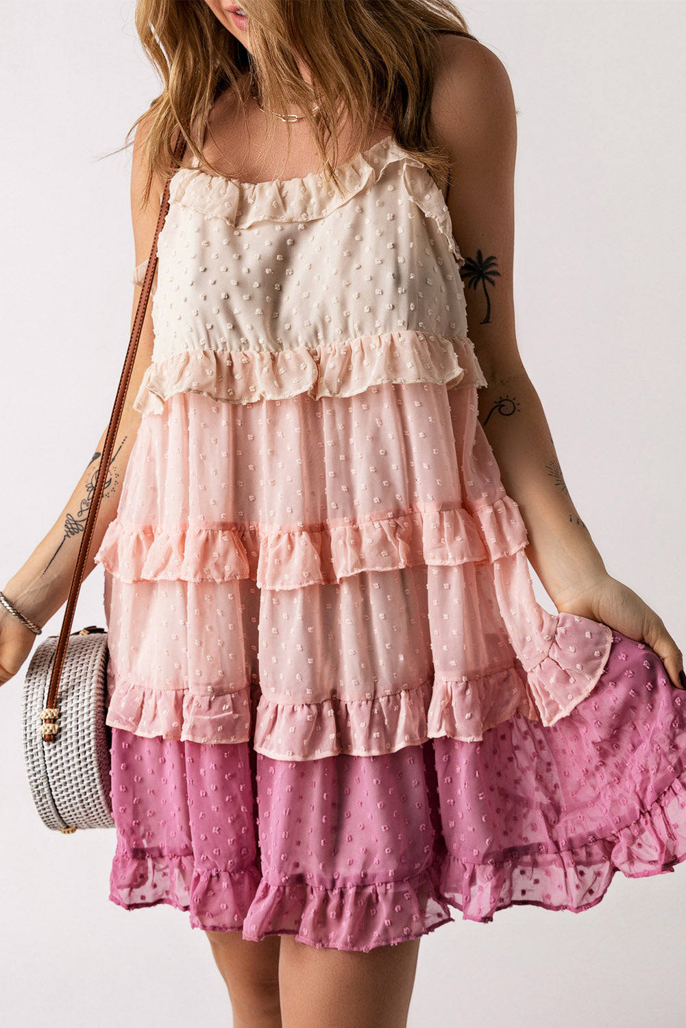 Pink Tiered Dress